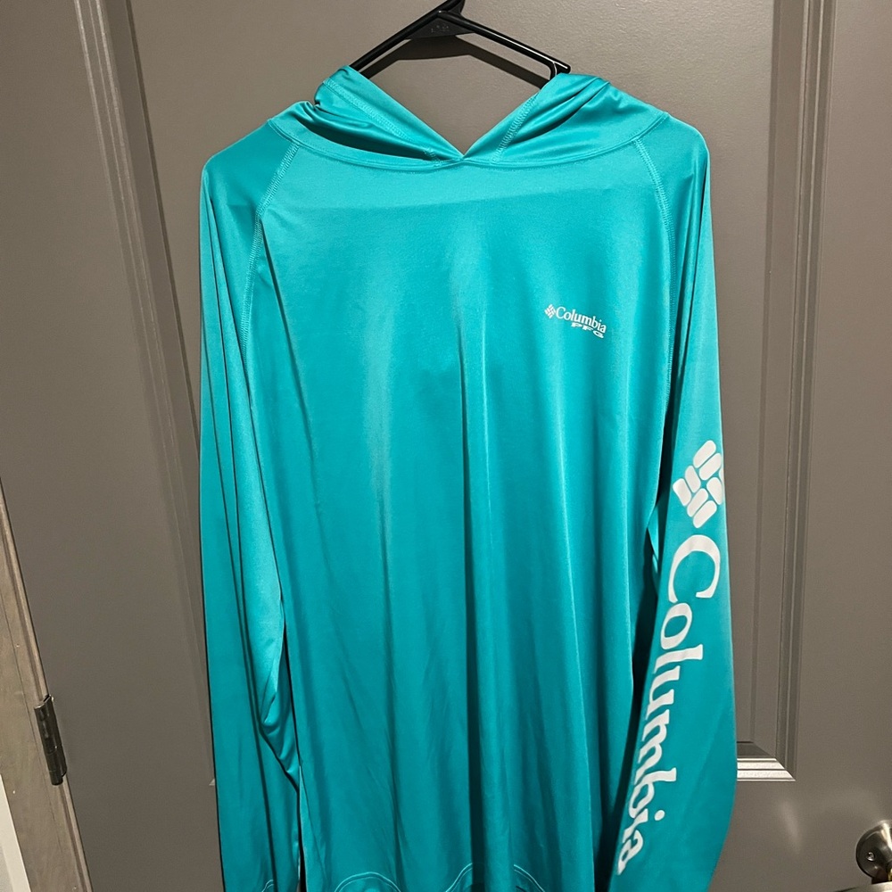 Columbia PFG Lightweight Hoodie XL Teal